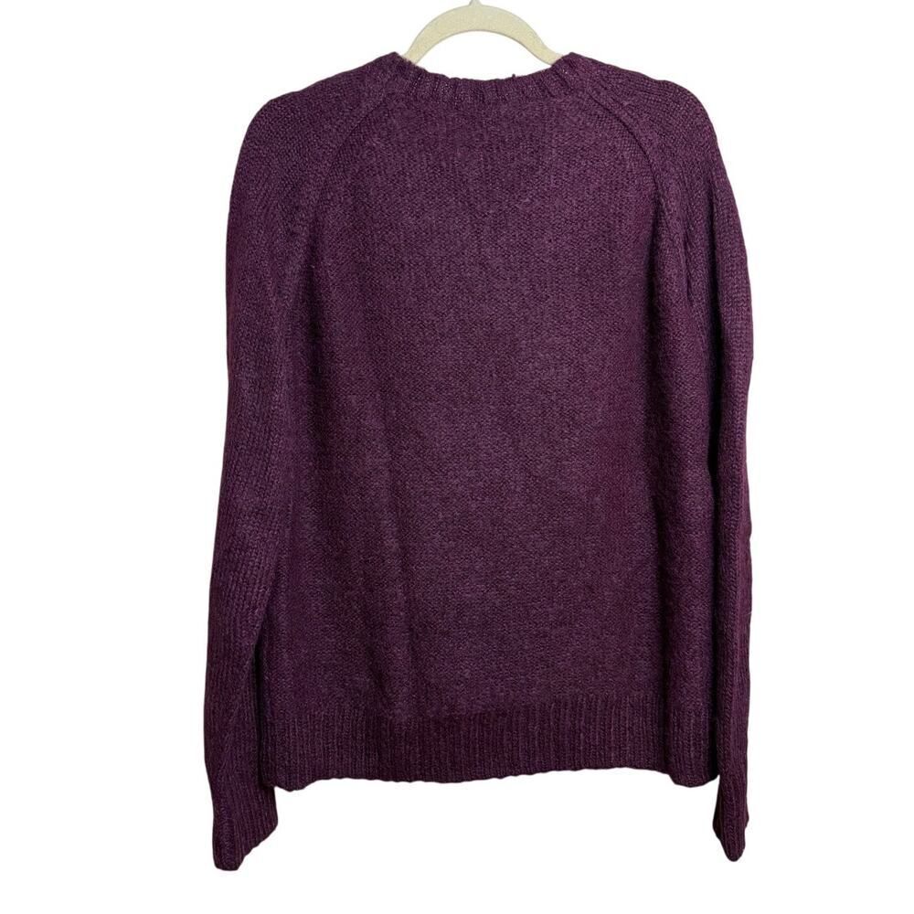 Pacas V-Neck Sweater in Eggplant Melange NWT Sz. L - Picture 3 of 6